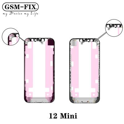 China Original Phone LCD Repair GSM-FIX Middle LCD Bezel For iPhone 12 mini with Adhesive Sticker for sale