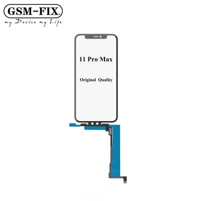 China For iPhone 11 Pro Max LCD Refurbishment GSM-FIX Wholesale Front Lens Frame Replacement Touch Screen Panel Outer Glass With Oca For Iphone 11 Pro Max for sale