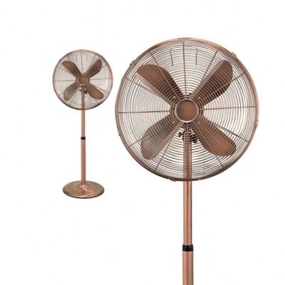 China Household Metal Pedestal Swinging Copper Powerful Industrial Fan Heavy Duty Standing Large Retro Innovative Light Rack Grills for sale