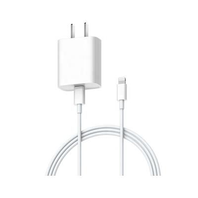 China iPhone Phone Original Xiomi Lightning Charging Set White 20W, 20W Charger with Type-C to Lightning Cable for ipone 12 Mini Power Bank for sale