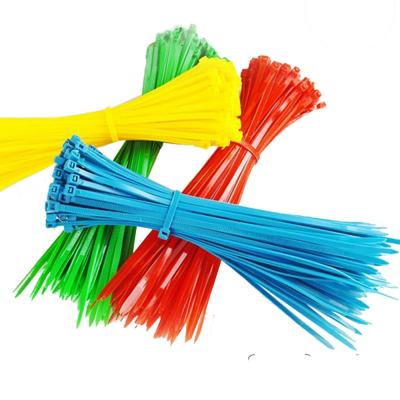 China lazos de empaquetado de autoretención de nylon plásticos coloridos de la cremallera del alambre del cable de 2.5m m x de 150m m en venta