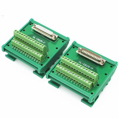 Chine DB25 connecteurs à extrémité unique D Sub 25 Pin Terminal Block Breakout Board DIN Rail Montage à vendre