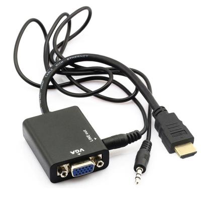 Chine mâle de 1080p Hdmi à la femelle de VGA avec l'adaptateur audio de convertisseur de câble pour le PC de TVHD à vendre