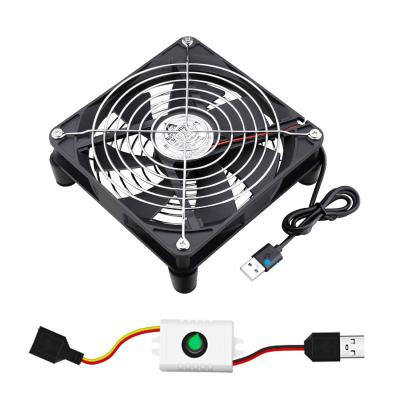 China 5V Adjustable USB Computer Chassis Cooling Fan Radiator Cooling Fan Router Cooling Fan 120X120X25mm for sale