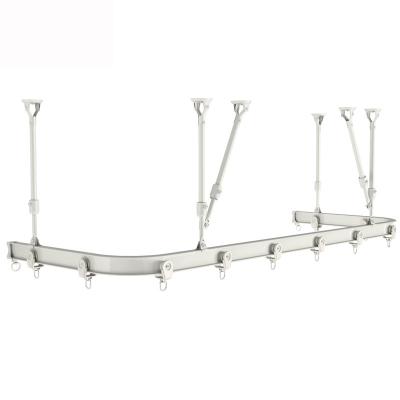 China Ventana salediza de aluminio curvada resistente Rod Bendable Curtain Track Rail de poste para el tabique en venta