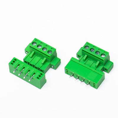 Chine les TB embrochables de vis de carte PCB de lancement de 5.08mm branchent Pin Header à angle droit avec la bride à vendre