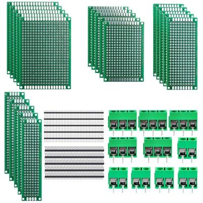 Chine Double bande latérale 40pcs d'en-tête de Pin des TB de vis du kit 5.0mm de panneau de carte PCB de prototype 2.54mm à vendre