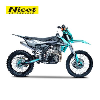 China PP Plastic+Steel Chassis One Stroke 300cc Offroad Dirt Bike 4 Cylinder Water Cooling Motorcycles Motocross 250cc Adult for sale