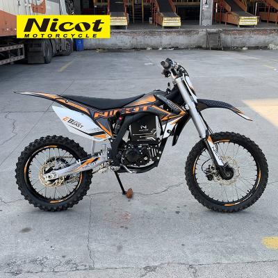 China PP Plastic+Steel Chassis Nicot Moto EBeast Super Power 12kw Electric Motocross Dirt Bike Motorcycle For Adult for sale