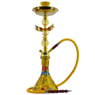 China Wholesale Cheap Hookah High Quality Golden Shisha Smoking Set Promotion Russia Standard Hookahs for sale