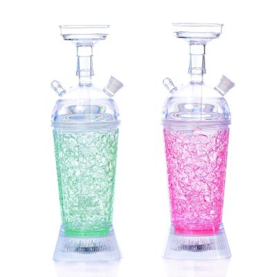 China Anho Wholesale Shisha Tool Smoking Light Up Travel Hookah LED Hookah Shisha Cup Portable Plastic Set for sale