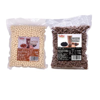 China Soft Bubble Tea Premium Quality Flavor Round Shape Brown Sugar Tapioca Pearl Milk Tea Ingredients for sale