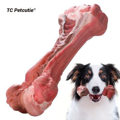 China Amazon Stocked Hot Sale Dog Toys Safety Chewing Hard Rubber Dog Bone Chew Toy for sale