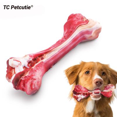 China Factory Viable Rubber Bamboo Tooth OEM Bone Dog Pet Dog Chew Cleaning Interactive Throwing Toys for sale