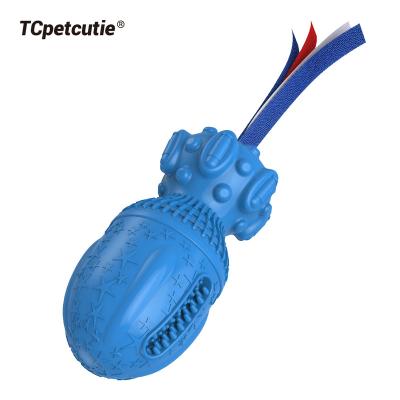 China High Quality Goods Stocked Rocket Shape Puppy Chew Dog Rubber Toy Dog Chew Toy for sale