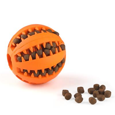 China Watermelon Ball Sustainable Low Price Leaking Food Rubber Dog Toys Chew Dog Toys For Teething for sale