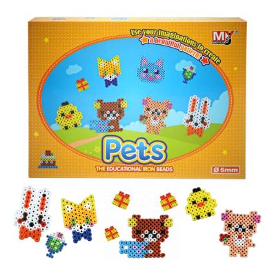 China Hot DIY Educational Toys Novelty Items Kids Toys 5mm Beads Diy Craft Kit 1000 Ironing Beads/Box Hama Beads For Children for sale