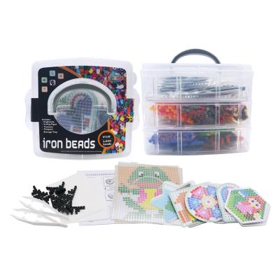 China DIY Other Best Selling Educational Toys Products OEM Diy Toys Educational Perler Fuse Beads Pegboard Set 5mm Hama Beads Yirun Toys In China for sale