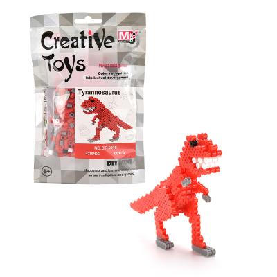 China DIY Other Educational Toys Eco Friendly Diy Toys 3D Dinosaur Model Assembled Educational Toys Kids Plastic Hama Perler Beads Toys for sale