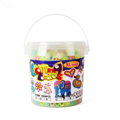 China Wholesale import DIY educational toys beads from china children's educational toys glow in 1000 XL dark beads/diy hama perler beads plastic bucket 9mm for sale