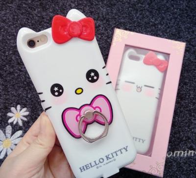 China Iphone 7 Apple Phone Power Bank Case  Hello Kitty With Ring Holder 4000 Mah for sale