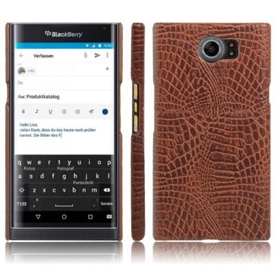 China Blackberry priv crocodile pattern PU leather phone case , cellphone back cover shell for Blackberry for sale