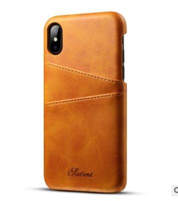 China Slim Custom PU Leather Back Cell Phone Cases Cover Skin with Credit Card Holder for iPhone X for sale