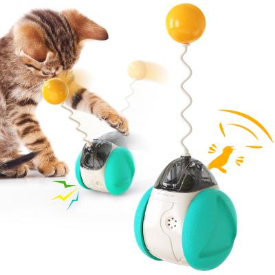 China Viable Kitten Interactive Balance Car Tumbler Swing Cats Toys Chasing Toy With Catnip Funny Pet Self Play Products No Throttle for sale