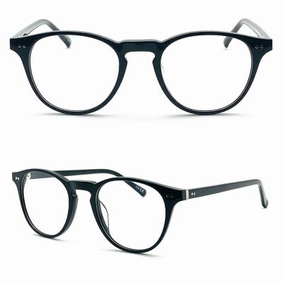 China 2020 Hot Selling Trendy New Round Shape Fashion Neutral Light Glasses Frame Top Quality Acetate Material for sale