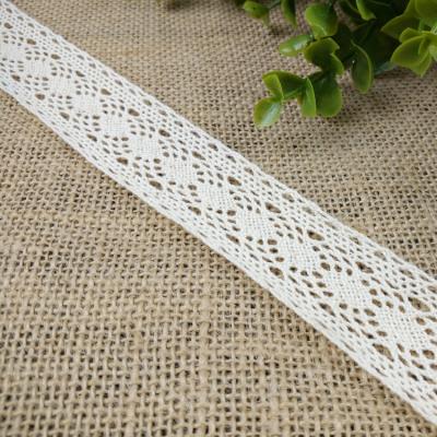 China New Arrival Fashion Design Sustainable Trimming Lace Up Embroidery Border Cotton Lace Trims For Sewing Clothes for sale