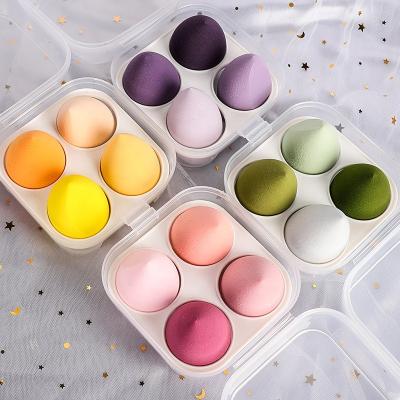 China 2021 Facial Makeup Sponge Best Selling 4pcs Beauty Egg Blast Makeup Sponge With Box for sale