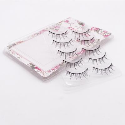 China Long Natural Korean Light Makeup 5 Pairs Edged False Eyelashes Fairy Hair Makeup False Eyelashes Natural Nude Wholesale for sale