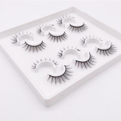 China Private Label Natural Wholesale Custom Packing Long Magnetic False Eyelash Lashes 6 Pairs 3d Magnetic False Eyelashes for sale