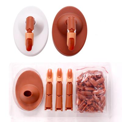 China Finger Nails 2021 New Arrivals Practice Hand For Nail Acrylic Nails Professional Flexible Mobile Technician Silicone Training for sale