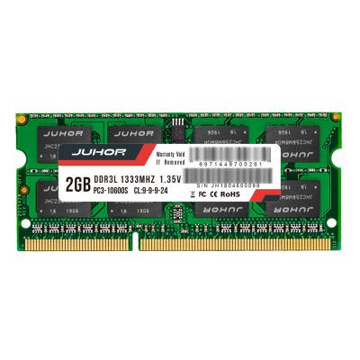 China Wholesale Juhor 1.35v 1.5v Ddr3 Memoria LAPTOP Ram 8gb 1600mhz 1333mhz RDA 3 Ram 4gb 2gb Sodimm Memory For Laptop for sale