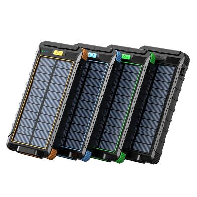 China Solar Panel Charging Solar Power Bank 10000mAh Dual USB Travel Portable Waterproof Solar Charger Mobile Phone Powerbanks for sale