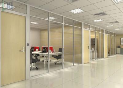 China Aluminium Alloy or Frameless Commercial Office Partition With Safety Glass for sale