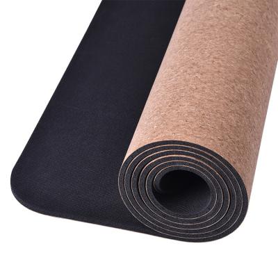 China New Manufacturing Custom 6mm Pilates Tape Durable Wholesale Eco Friendly Cork Yoga Mat Natural for sale