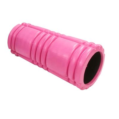 China Small custom mini moq durable massage Loq grid PPE Eva custom logo printing pink 2 in 1 yoga foam roller for sale