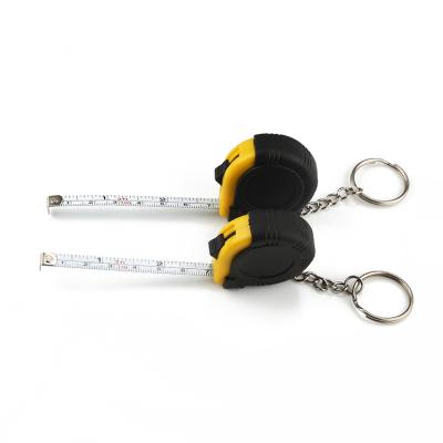 China Blue ABS Case Carabiner Meter Mini Steel Tape Measure 2m 1m With Marked Your Company Name for sale