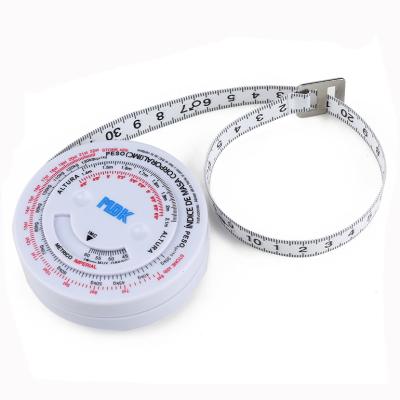 China Eco-friendly spanish multifunction medical calculator body bmi tape measure with fat percentage scale for sale