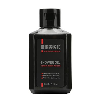 China Wholesale Customized OEM Logo Luxury Body Wash For Men Private Natural Bamboo Charcoal Organic Shower Gel Moisturize for sale