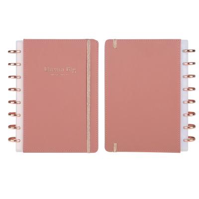 China 2022 Diary Disc Notebook A5 PU Leather Limit Printed Leather Planner Logo Luxury Printing Cute Vintage Custom Organizer Diary for sale