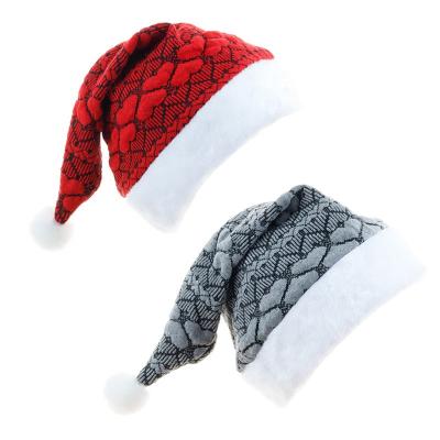 China 2021 Christamas Decoration Christmas Decoration Supplies Red Luxury Christmas Hats For Adults Knitted Polyeste To Love Christmas Gifts Creative Santa Hat for sale