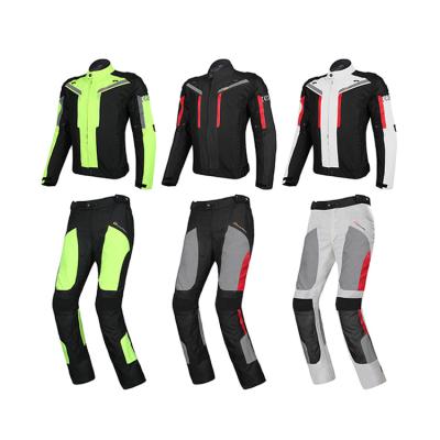 China Custom Brand Breathable EVA Padded Armor Reflective Motorcycle Jacket And Pants Sets Motorcycle Riding Gear for sale