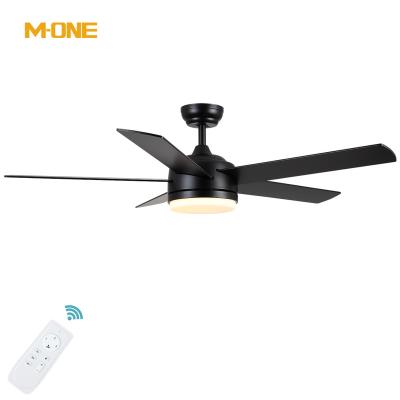 China OEM ODM Designer Decorative Vintage Luxury Modern Plywood 5 Blades 52 Inch Led Ceiling Fans Remote Control Ceiling Light With Light for sale