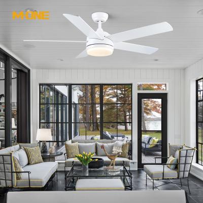 China High Quality Silent Low Noise Plywood Motor 220v 52 Inch 5 Blades Modern Led AC ODM Copper Motor Ceiling Fan With Light for sale