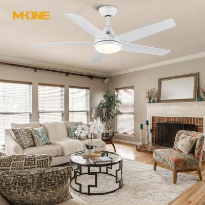 China Modern American Style AC 220v Bldc Remote Silent Motor Control Modern 4 Blade Led Ceiling Fan With Light for sale