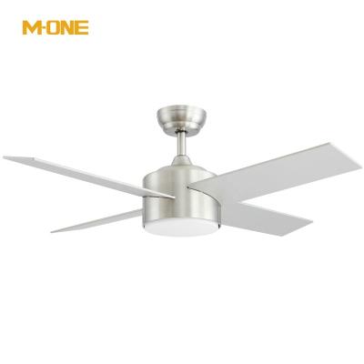 China USA Hot Sale Modern AC 220v 44 Inch Plywood 4 Blade Led Ceiling Fan Modern Indoor Decorative 44 Blade Led Ceiling Fan With Light for sale