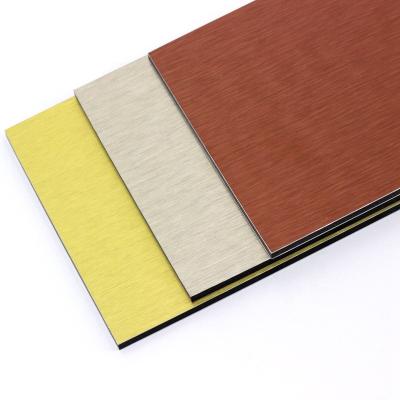 China Interior Exterior Wall Cladding Panel ACP ACM Alucobond Color Environmentally Friendly Wood Fireproof Aluminum Plastic Compound Mall Office House for sale